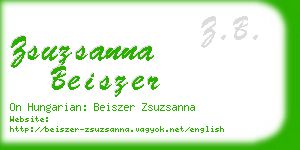 zsuzsanna beiszer business card